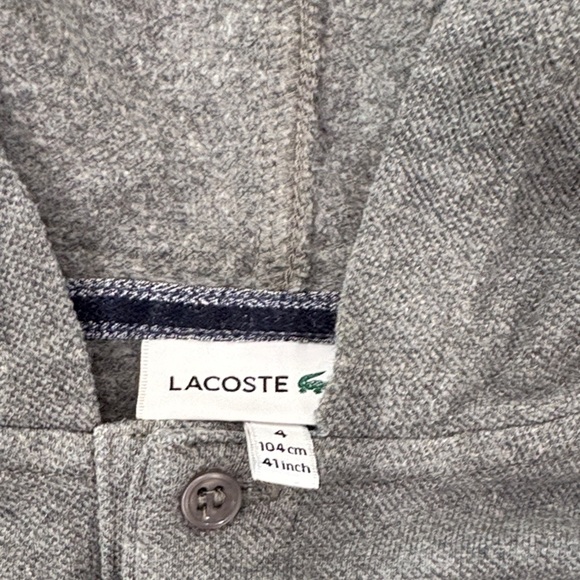 Lacoste Heather Gray Pullover Hoodie - Picture 2 of 2